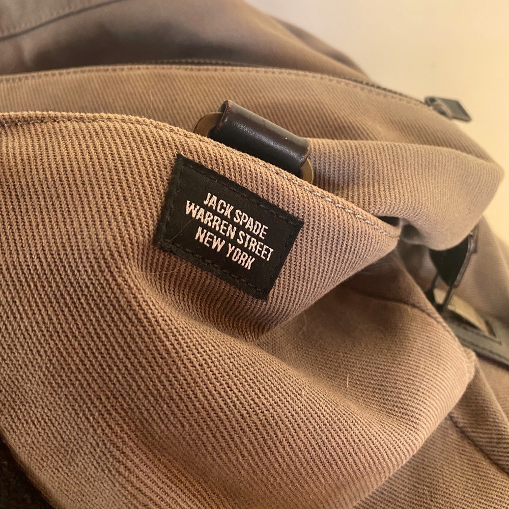 Jack Spade carryall in Canvas with leather handles and trim